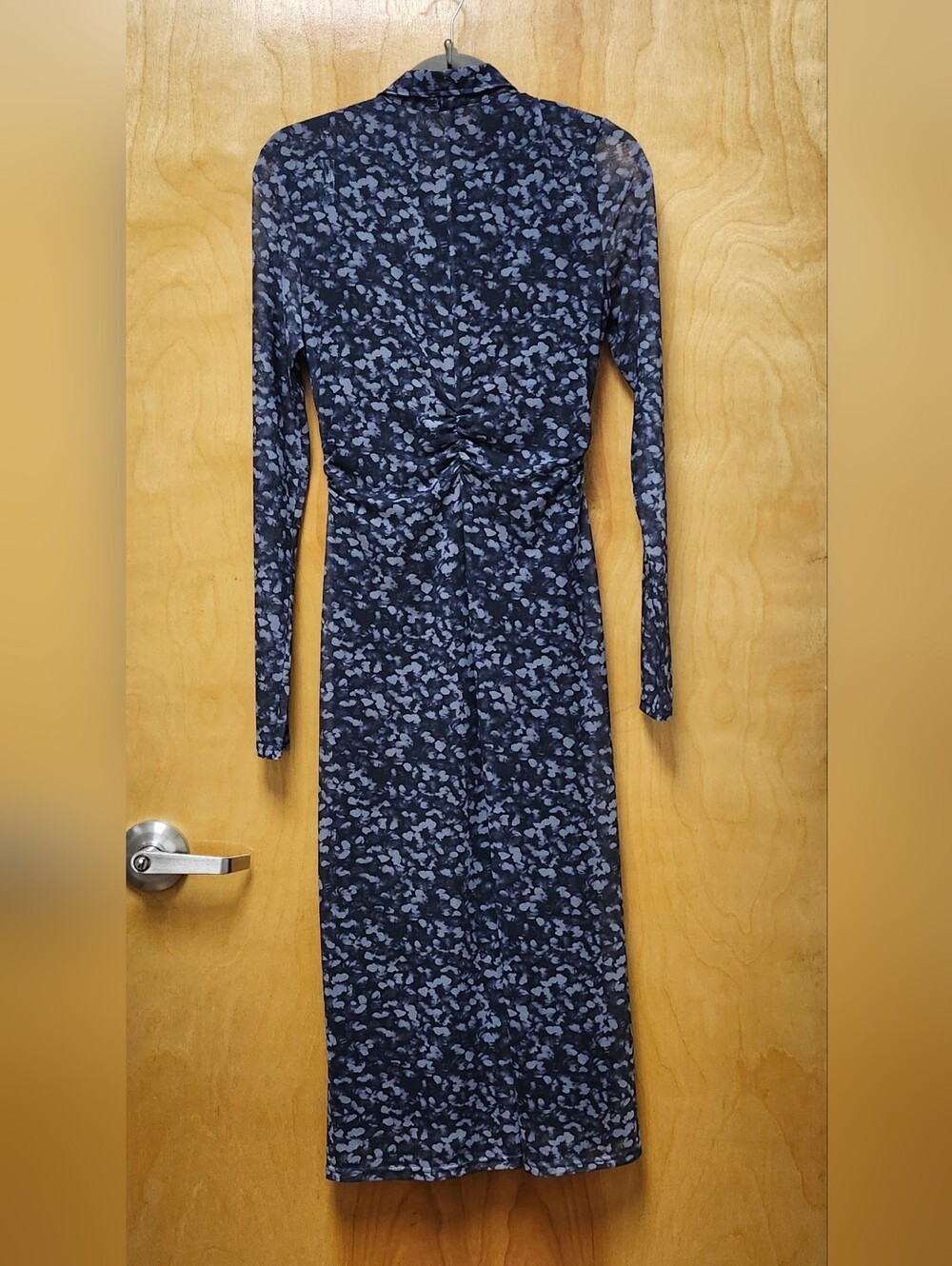 Stockholm Atelier & Other Stories Size US 4 Midi Mesh Stretch Blue Cottagecore